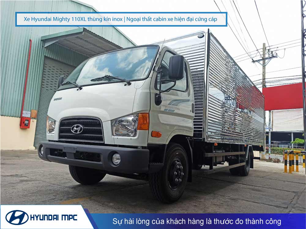 Xe tải Hyundai Mighty 110XL 7T thùng kín inox dài 6.3m
